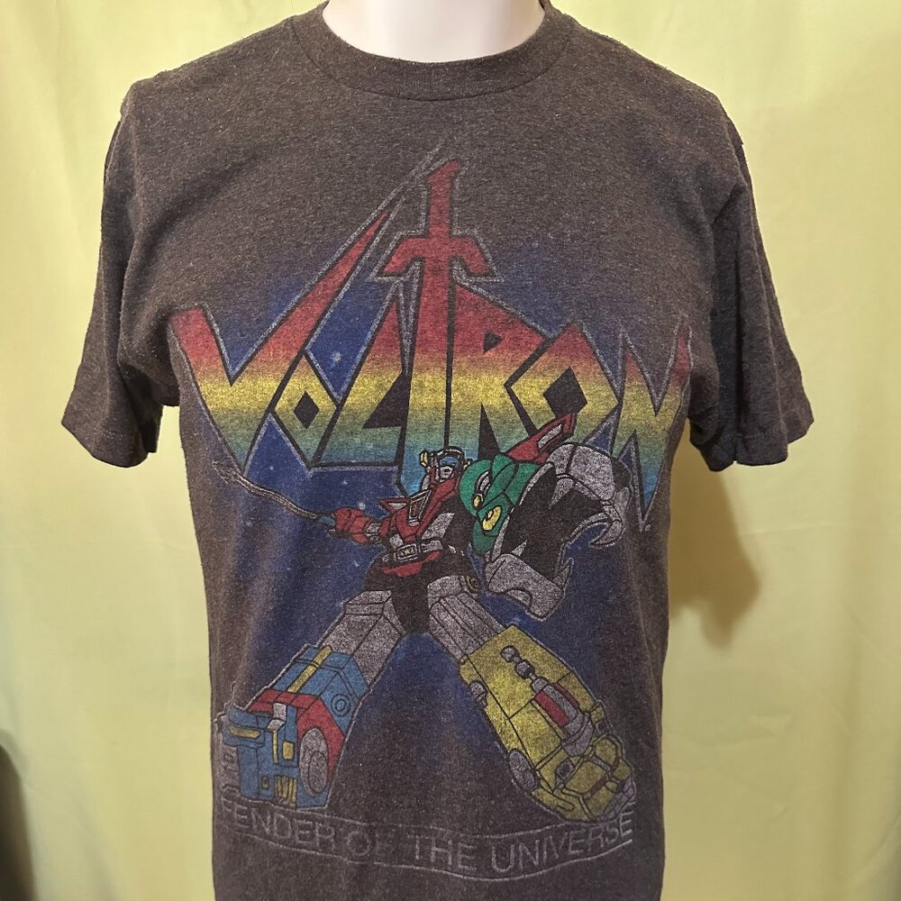 Voltron Defenders of the Universe Men's Dark Gray T Shirt Medium Cotton Polyeste